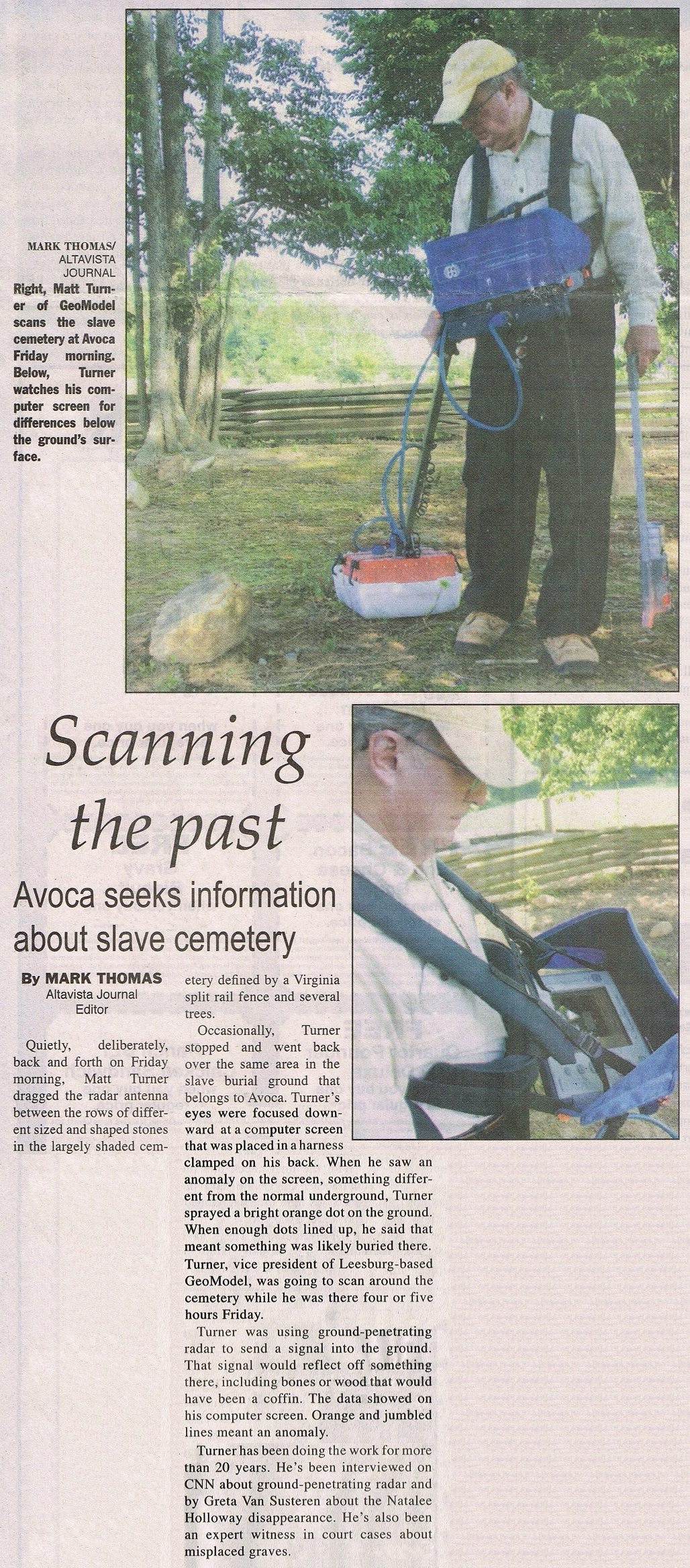 News Cemetery Avoca VA to detect graves